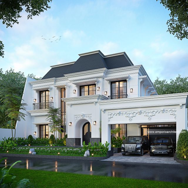 #classichomedesign - Mr. WWN 1920 Mediterranean Classic House 2 Floors Design - Lampung - Code 41835