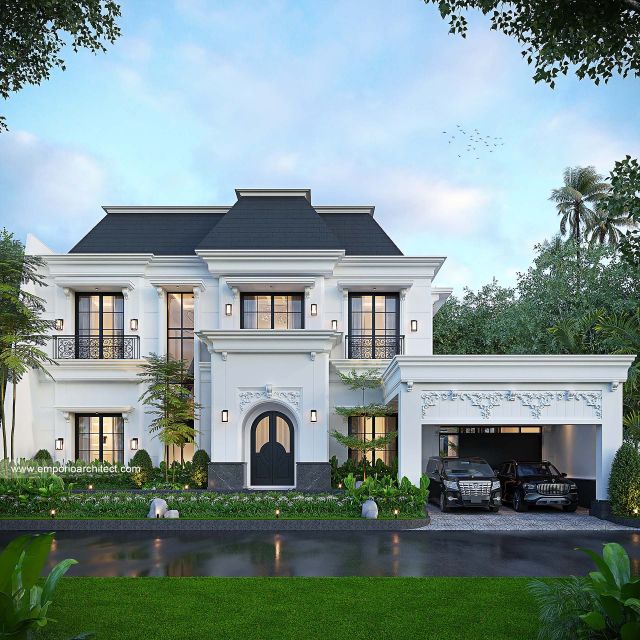 #classichomedesign - Mr. WWN 1920 Mediterranean Classic House 2 Floors Design - Lampung - Code 41837