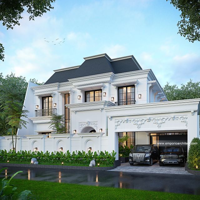 #classichomedesign - Mr. WWN 1920 Mediterranean Classic House 2 Floors Design - Lampung - Code 41838