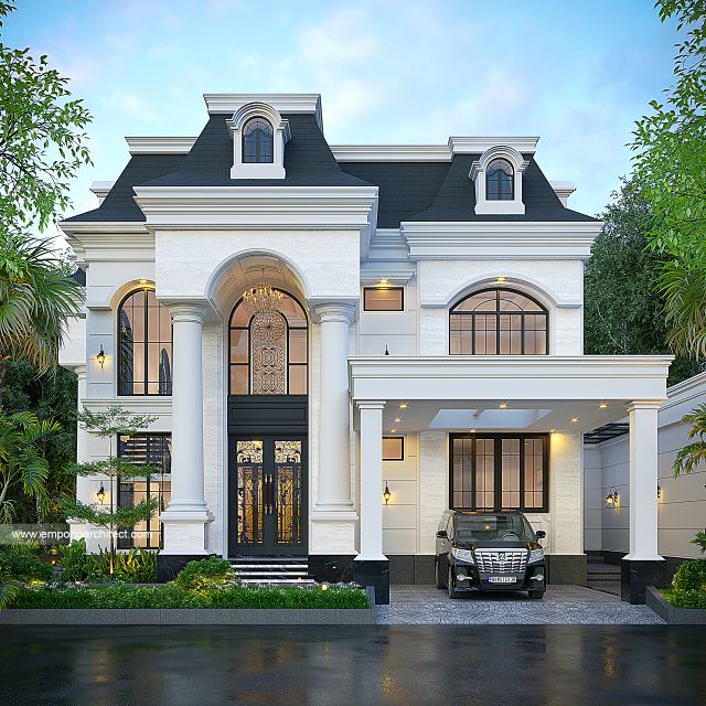 #classichomedesign - Mr. PLS Mediterranean Classic House 2 Floors Design - Timika, Mimika, Papua Tengah - Code 41036