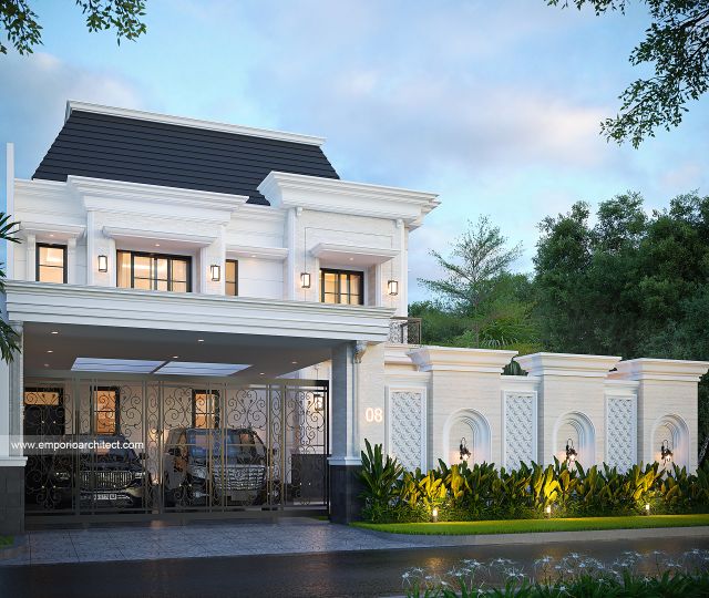 #classichomedesign - Mr. AKG 1924 Mediterranean Classic House 2 Floors Design - Pontianak - Code 42282