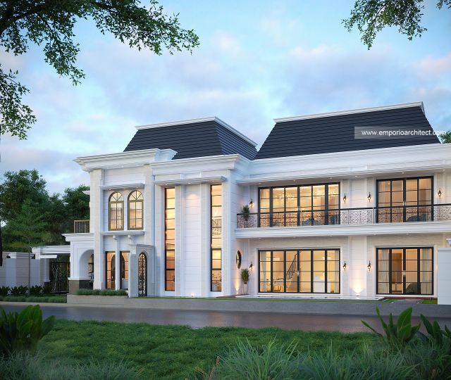 #classichomedesign - Mr. AKG 1924 Mediterranean Classic House 2 Floors Design - Pontianak - Code 42283