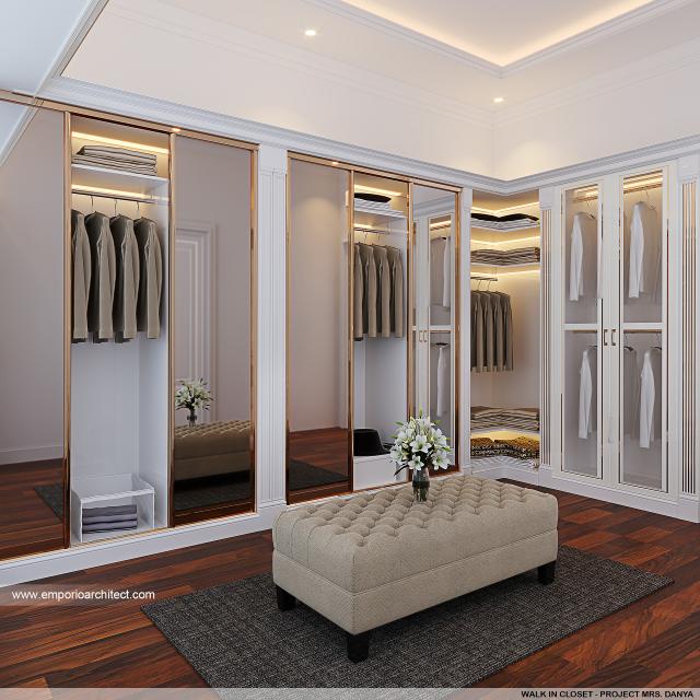 Desain Walk In Closet Rumah Mediteran Klasik 2.5 Lantai Mrs. DYA di Philippines