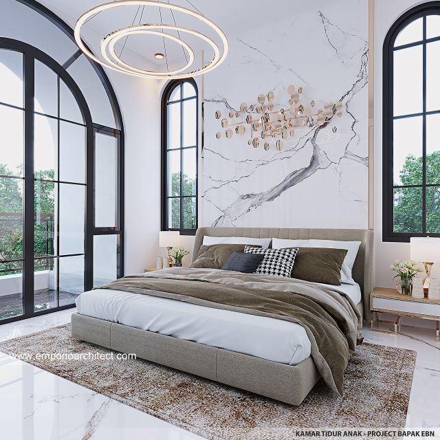 #bedroomdesign - Mr. EBN 1928 Mediterranean Classic House 3 Floors Design - Tangerang - Code 42159