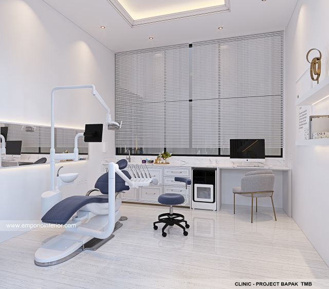 Desain Klinik Rumah Mediteran Klasik 3 Lantai Bapak TMB di BSD, Tangerang Selatan