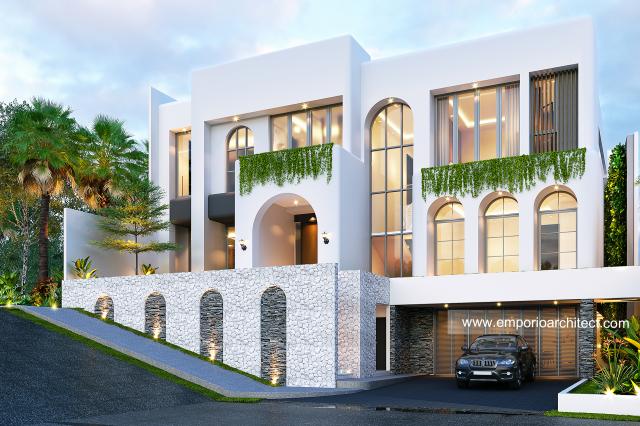 Desain Rumah Santorini 2.5 Lantai Ibu LND 1011 di  Jakarta