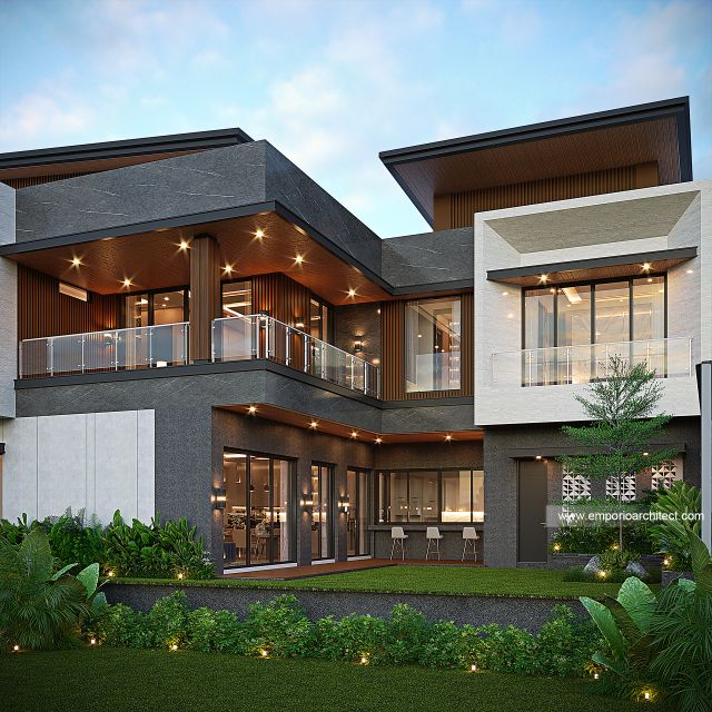 Gambar 3 Desain Rumah Modern 2 Lantai Ibu FF 1783 di  Makassar