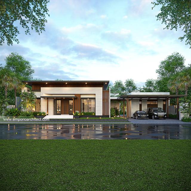 Desain Tampak Depan 3 Rumah Modern 1 Lantai Bapak AB dan Ibu RL di Lombok