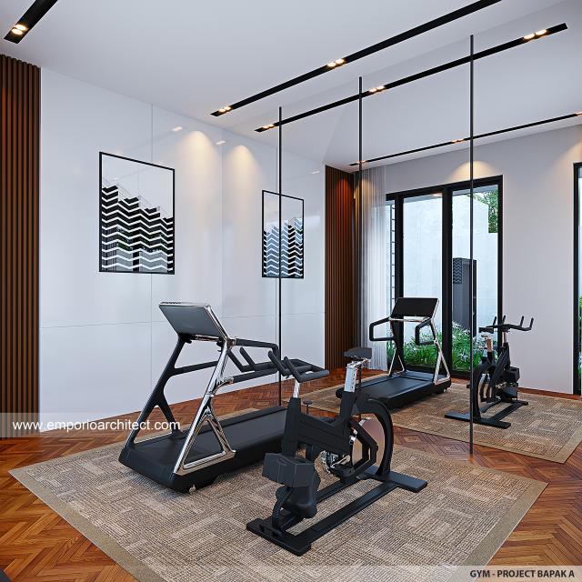 Desain Ruang Gym Rumah Modern 1 Lantai Bapak AB dan Ibu RL di Lombok