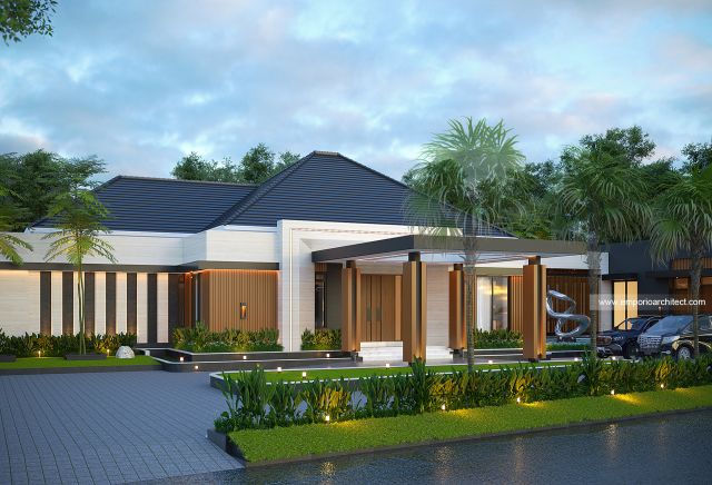 Gambar 2 Desain Rumah Modern 1 Lantai Bapak BYA di  Kendal, Jawa Tengah