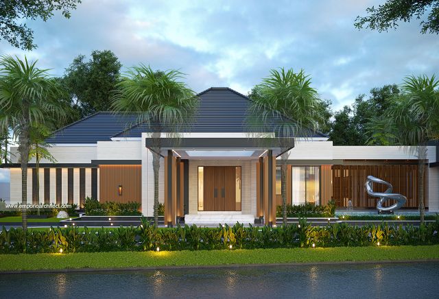 Desain Tampak Depan 3 Rumah Modern 1 Lantai Bapak BYA di Kendal, Jawa Tengah