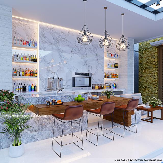 Desain Mini Bar Rumah Modern 1 Lantai Bapak BBG di Jember