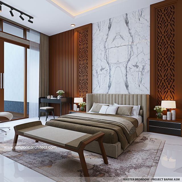 #bedroomdesign - Mr. ASM 1850 Villa Bali Modern House 1 Floor Design - Musi Banyuasin, Sumatera Selatan - Code 40245