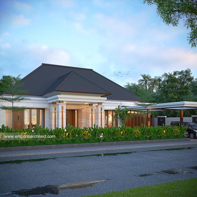 Desain Tampak Depan 2 Rumah Modern 1 Lantai Bapak TDD di Madiun, Jawa Timur