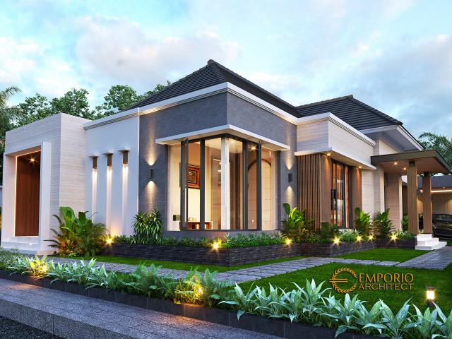 Desain Tampak Detail Hook Rumah Modern 1 Lantai Bapak Muslim di Sumatera Selatan