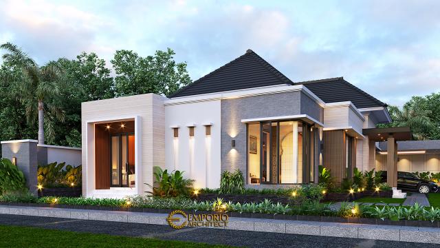 Gambar 2 Desain Rumah Modern 1 Lantai Bapak Muslim di  Sumatera Selatan