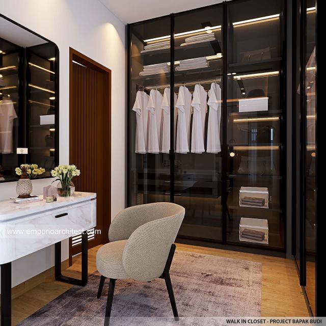 Desain Walk In Closet Rumah Modern 1 Lantai Bapak BDI di Pangkalan Bun, Kalimantan Tengah