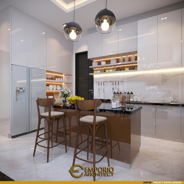 Desain Dapur Rumah Modern 1 Lantai Bapak Jeremia di Pekanbaru, Riau 