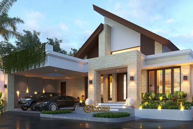 Desain Rumah Modern 1 Lantai Ibu Fatima di Dili, Timor Leste - Tampak Depan