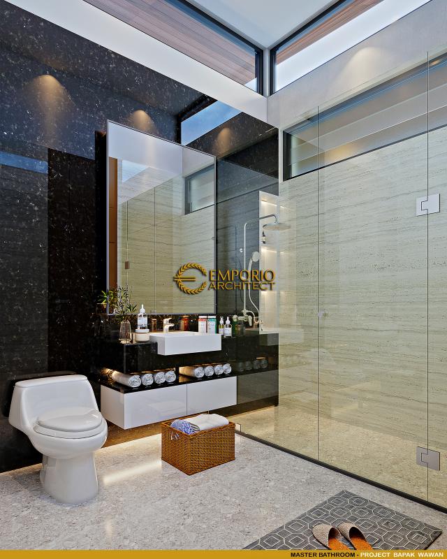 #bathroomdesign - Mr. Wawan Modern House 1 Floor Design - Jakarta - Code 18690