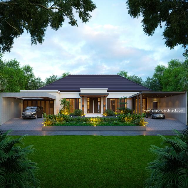 Desain Tampak Depan 3 Rumah Modern 1 Lantai Ibu OT di Semarang