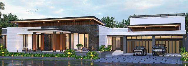 Video Desain Rumah Modern 1 Lantai Ibu DNI dan Bapak JMI 1424 di  Bandar Lampung