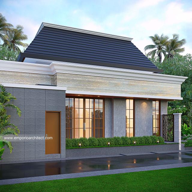 Desain Tampak Samping Rumah Modern 1 Lantai Bapak RLD di Jakarta Timur