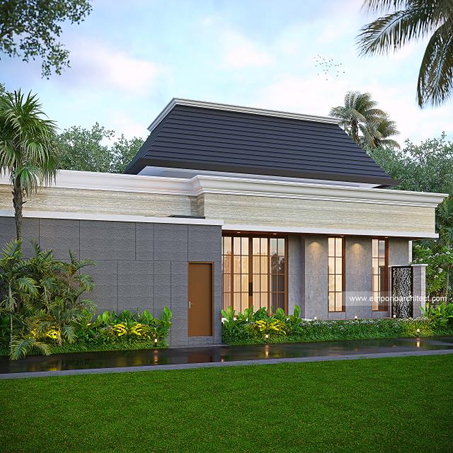 Desain Tampak Samping Rumah Modern 1 Lantai Bapak RLD di Jakarta Timur