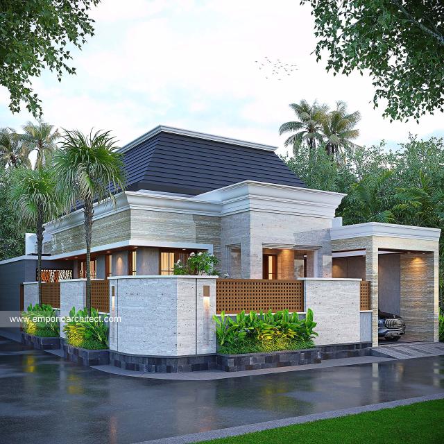 Gambar 1 Desain Rumah Modern 1 Lantai Bapak RLD di  Jakarta Timur