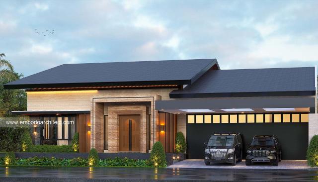 #frontviewexterior - Mr. DDA 1407 Modern House 1 Floor Design - Bandung - Code 27416