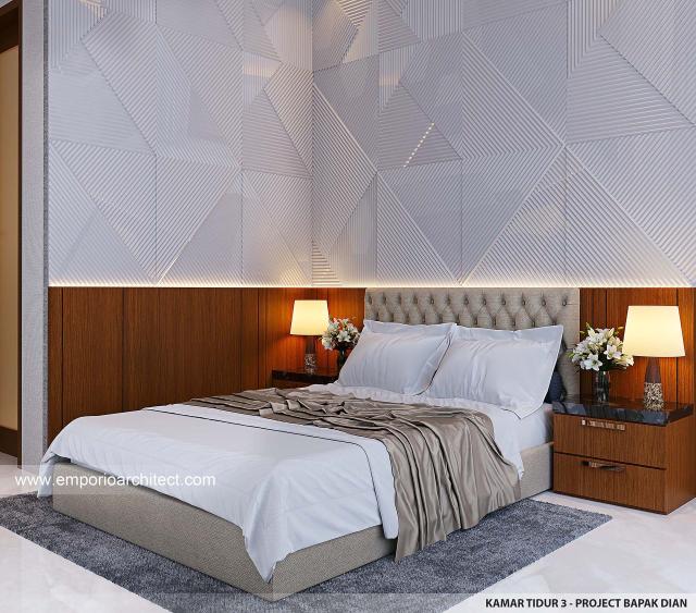 Desain Kamar Tidur 3 Rumah Modern 1 Lantai Bapak DDA di Bandung