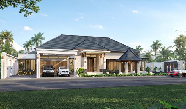 Desain Rumah Modern 1 Lantai Bapak Malik di Sragen, Jawa Tengah - Tampak Depan