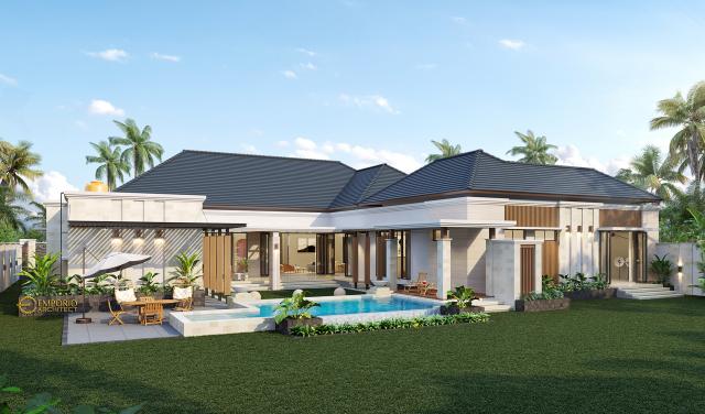 Desain Tampak Belakang Rumah Modern 1 Lantai Bapak Malik di Sragen, Jawa Tengah