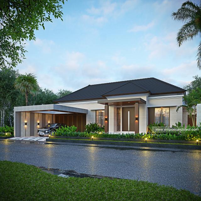 Desain Rumah Modern 1 Lantai Bapak RTM di Sumatera Utara - Tampak Depan