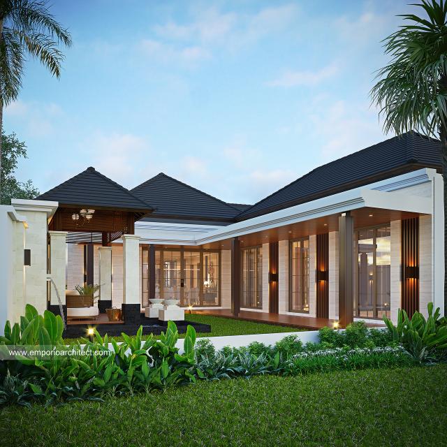 Desain Tampak Belakang Rumah Modern 1 Lantai Bapak RTM di Sumatera Utara