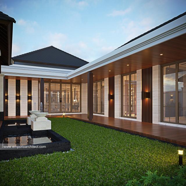 Desain Tampak Detail Belakang Rumah Modern 1 Lantai Bapak RTM di Sumatera Utara