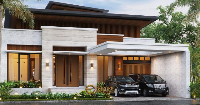 Gambar 2 Desain Rumah Modern 1.5 Lantai Bapak Reza di  Pekanbaru, Riau