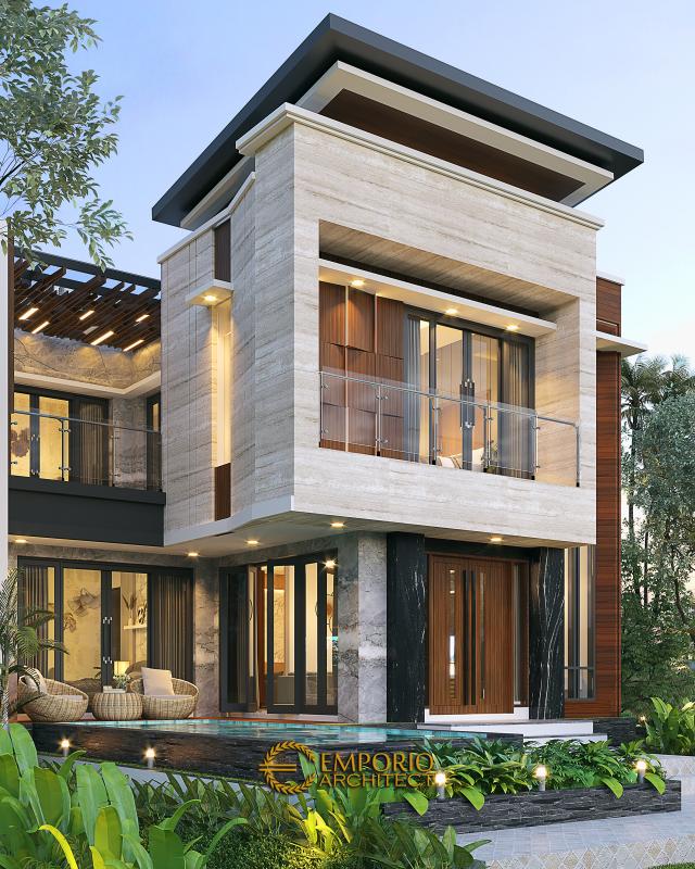 Gambar 3 Desain Rumah Modern 2 Lantai Bapak Yandra di  Padang, Sumatera Barat