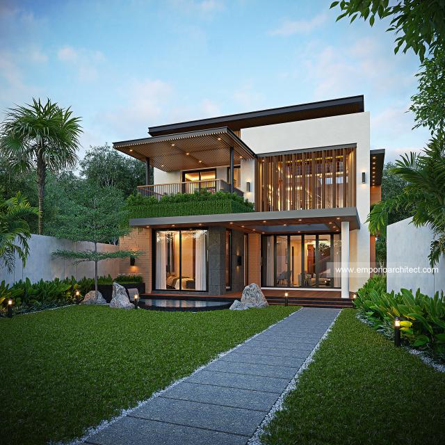 Gambar 3 Desain Rumah Modern 2 Lantai Bapak TFQ 1660 di  Surabaya