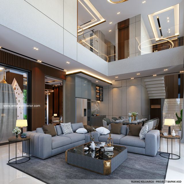 #familyroomdesign - Mr. ASD 1771 Modern House 2 Floors Design - Lombok - Code 38070