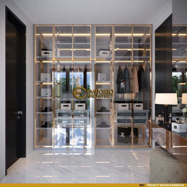 Desain Walk In Closet Rumah Modern 2 Lantai Bapak Bambang di Solo (Surakarta), Jawa Tengah