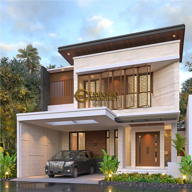 Desain Rumah Modern 2 Lantai Ibu Mega di  Palembang