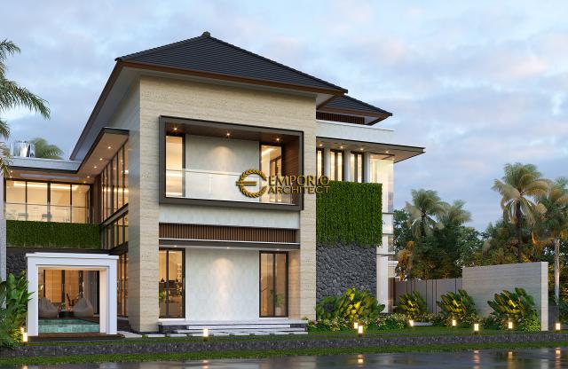 Desain Tampak Samping Rumah Modern 2 Lantai Ibu Fidi di Jakarta