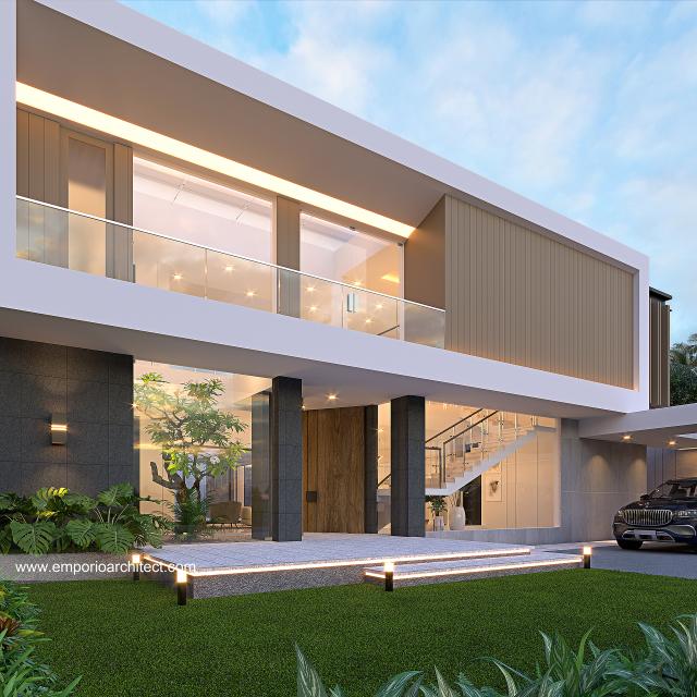 #exteriordesign - Mr. DDO 1373 Modern House 2 Floors Design - Bandung - Code 26636