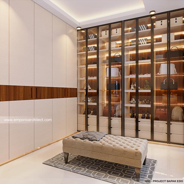 Desain Walk In Closet Rumah Modern 2 Lantai Bapak DDO di Bandung