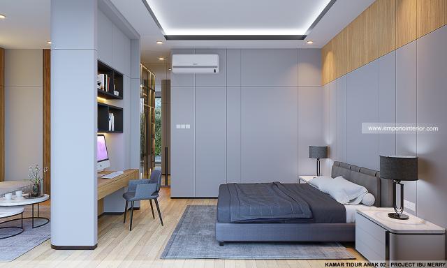 Desain Kamar Tidur Anak 2 Rumah Modern 2 Lantai Ibu Merry di Badung, Bali