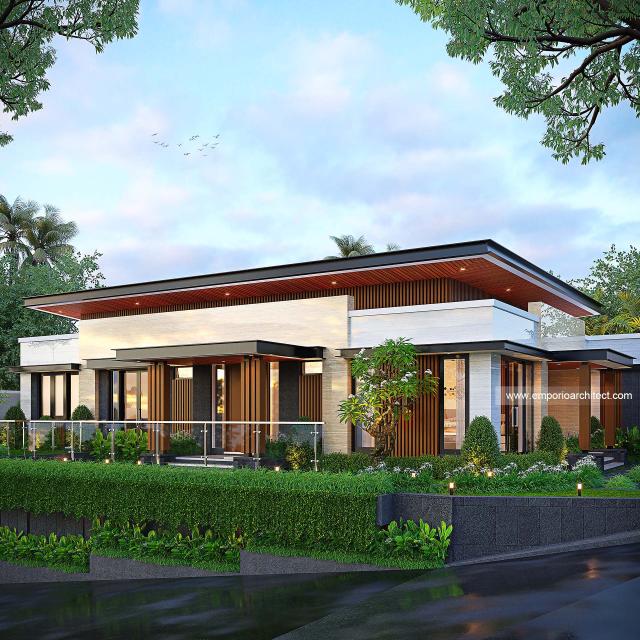 Desain Tampak Hook Rumah Modern 2 Lantai Bapak RZ di Samarinda