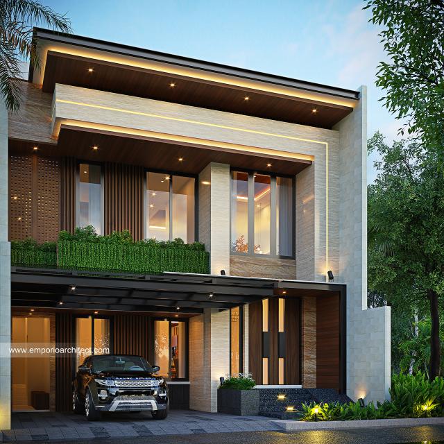 Gambar 2 Desain Rumah Modern 2 Lantai Ibu A di  Jakarta