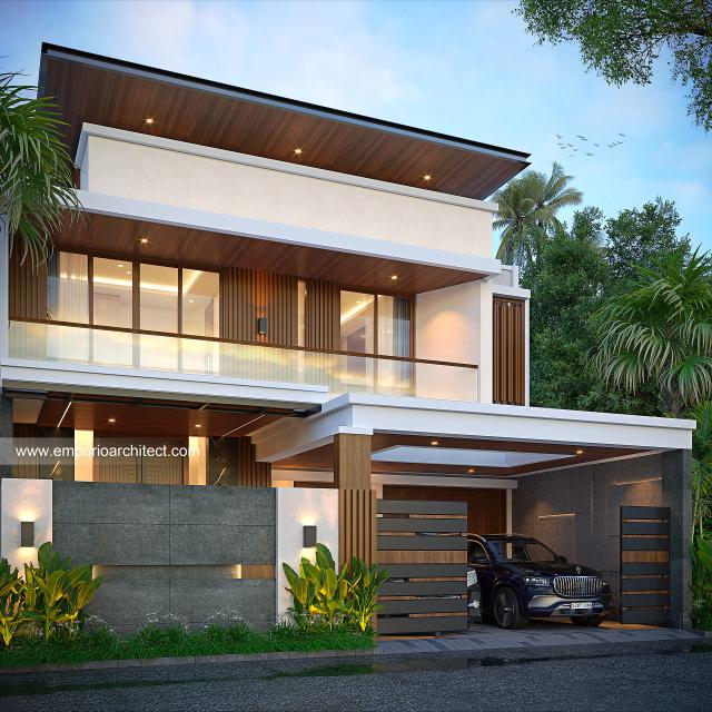 Gambar 2 Desain Rumah Modern 2 Lantai Bapak YDH 1582 di  Bandung