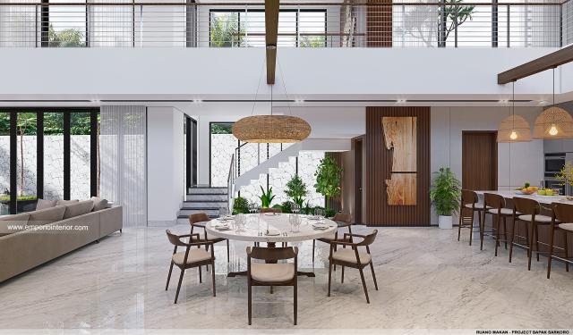 Desain Ruang Makan Rumah Modern 2 Lantai Bapak SKR di Badung, Bali